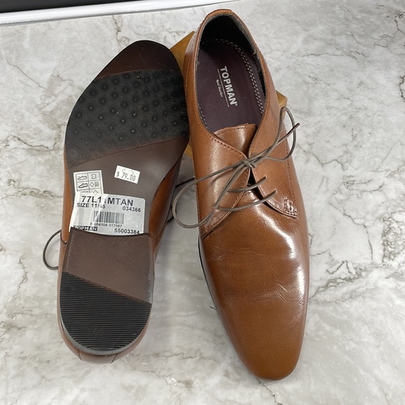 Top man Dress Shoes Sz 11 Brown - Picture 4 of 7